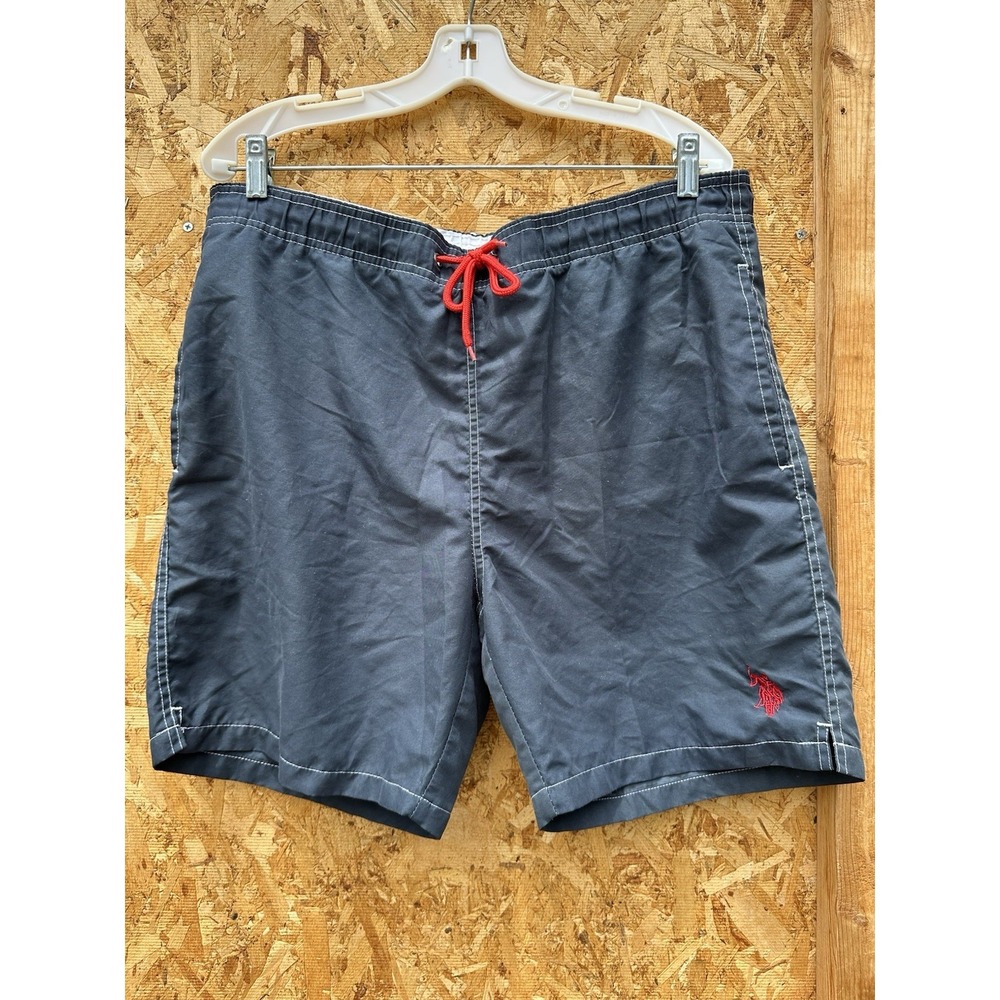 VTG Mens U.S. Polo ASSN.  Swim Trunks Shorts Navy Mesh Size Medium‎ Pockets